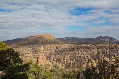 Arizona, ABD 'deki Chiricahua Ulusal Anıtı' nın alışılmadık manzarası