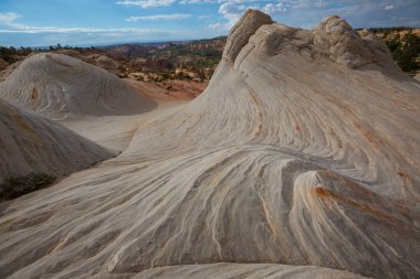 Utah, ABD 'de kumtaşı oluşumları. Güzel Alışılmadık manzaralar.