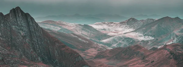 Hermoso Paisaje Montañoso Los Andes Las Cordilleras Del Sur Perú —  Fotos de Stock