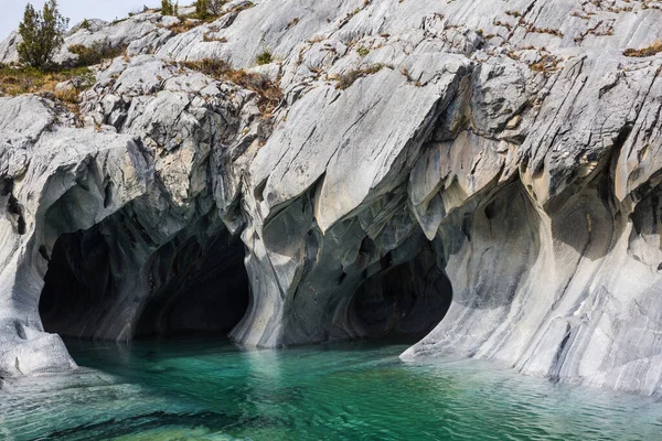 Unusual Marble Caves Lake General Carrera Patagonia Chile Carretera Austral — Stock Photo, Image