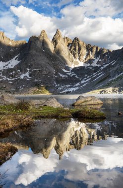 Hike in Wind River Range in Wyoming, USA. Summer season.