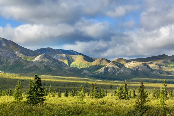 Beautiful High Mountains Alaska United States Amazing Natural Background Fotografias De Stock Royalty-Free