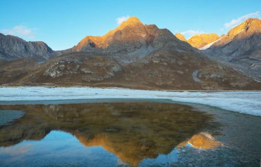 Cordillera Blanca 'da güzel dağlar, Peru, Güney Amerika