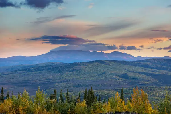 Autumn Season Mountains Colorful Natural Background — Stockfoto