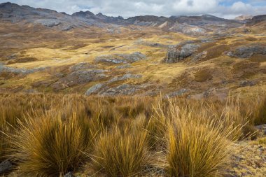 Peru 'daki And Dağları' ndaki (veya Güney Cordilleras 'taki) güzel dağlar