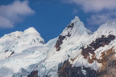 Cordillera Blanca, Peru, Güney Amerika 'daki güzel dağ manzaraları