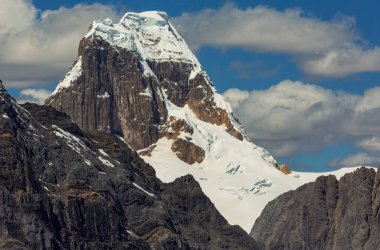 Cordillera Blanca, Peru, Güney Amerika 'daki güzel dağ manzaraları