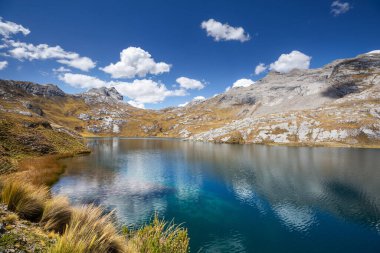 Cordillera Blanca 'da güzel dağlar, Peru, Güney Amerika