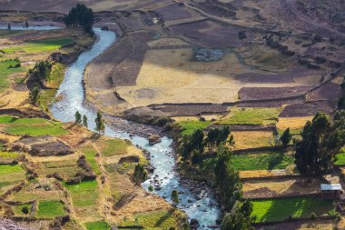Cordillera de Los Andes, Peru, Güney Amerika 'daki kırsal alanlar