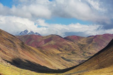 Cordillera Blanca, Peru, Güney Amerika 'daki güzel dağ manzaraları