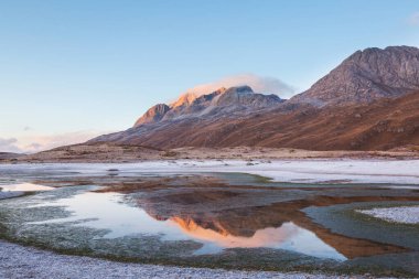 Cordillera Blanca 'da güzel dağlar, Peru, Güney Amerika