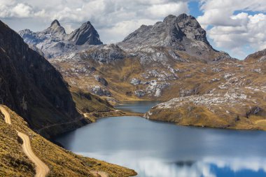 Cordillera Blanca 'da güzel dağlar, Peru, Güney Amerika
