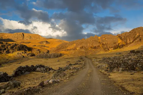 Natursköna Vägen Cordillera Bergen Peru Resebakgrund — Stockfoto