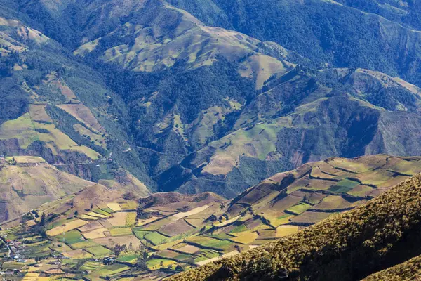 Krásné Zelené Venkovské Krajiny Horách Ekvádoru Jižní Amerika — Stock fotografie