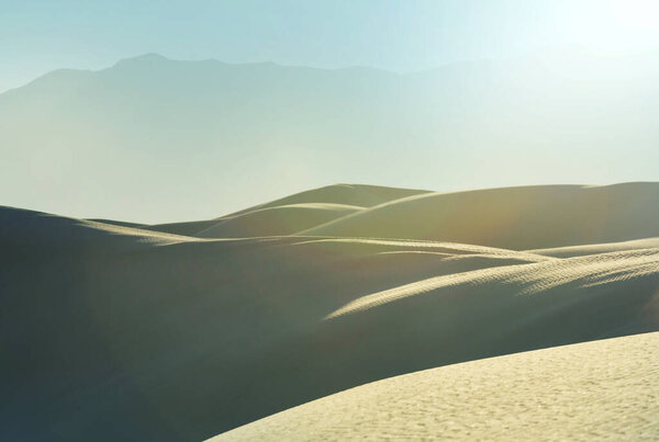 Unusual natural landscapes in White Sands National Monument,  New Mexico, USA