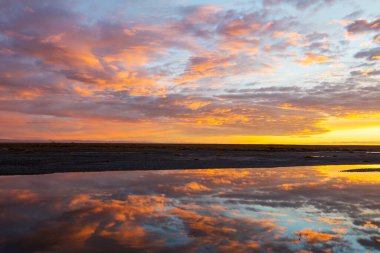 Sunset scene on the lake at sunset summer nature landscapes