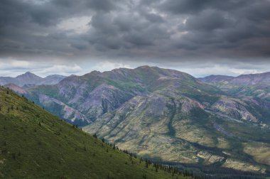 Mountains landscapes above Arctic circle along Dempster highway, Canada