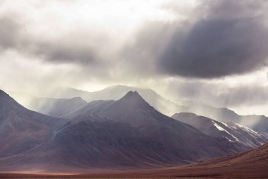 Mountains landscapes above Arctic circle along Dempster highway, Canada