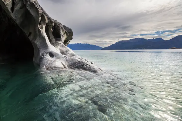 Unusual Marble Caves Lake General Carrera Patagonia Chile Carretera Austral — Stock Photo, Image