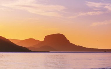 Amazing coastline at sunrise in Mexico