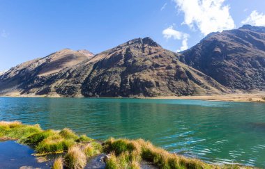 Cordillera Blanca 'da güzel dağlar, Peru, Güney Amerika