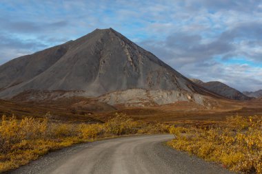 Mountains landscapes above Arctic circle along Dempster highway, Canada