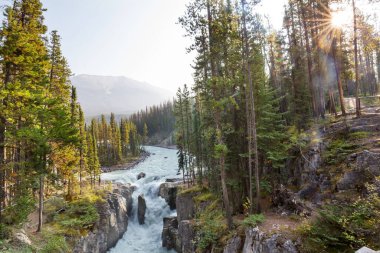 Beautiful mountains river in summer season, Canada