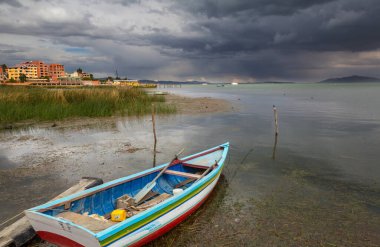 Bolivya 'daki güzel Titicaca Gölü