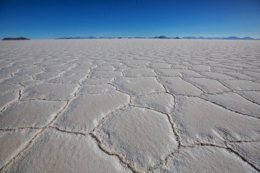 Salar de Uyuni, Bolivya, Güney Amerika 'da alışılmadık terk edilmiş manzaralar