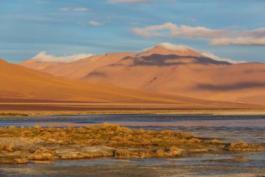 And Dağları 'ndaki Altiplano Gölü, Bolivya, Güney Amerika