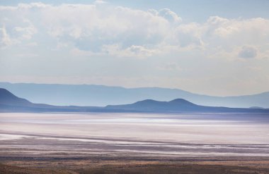 Salar de Uyuni, Bolivya, Güney Amerika 'da alışılmadık terk edilmiş peyzajlar