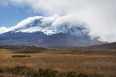 Ekvador, Güney Amerika 'daki güzel Antisana volkanı