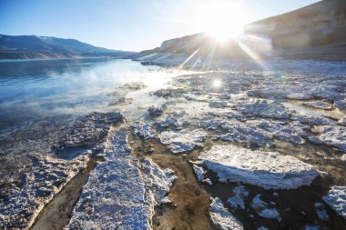 Atacama Çölü, Şili, Güney Amerika 'da Doğal Sıcak Bahar.