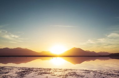 Sunset scene on the lake at sunset summer nature landscapes