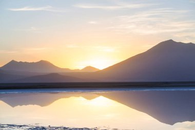 Sunset scene on the lake at sunset summer nature landscapes
