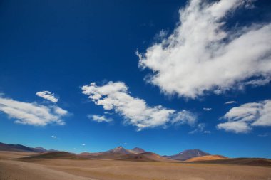 Kuzey Şili 'nin fantastik manzaraları, Atacama Çölü. Güzel, ilham verici doğal manzaralar..