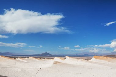 Kuzey Arjantin 'in fantastik manzaraları. Güzel, ilham verici doğal manzaralar. Campo de Piedra Pomez Antofagasta de la Sierra yakınlarında, Puna.
