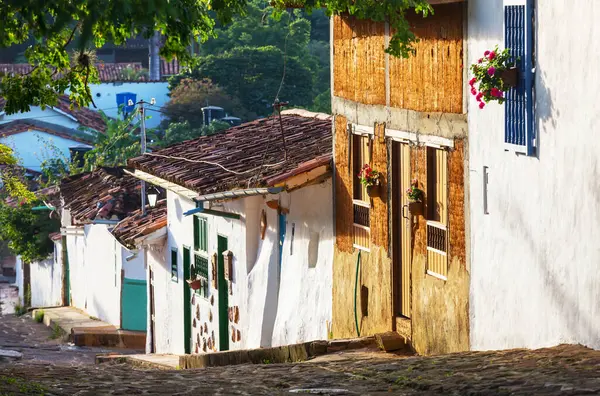 Pohled Malebné Město Barichara Oblíbenou Turistickou Destinací Kolumbii — Stock fotografie