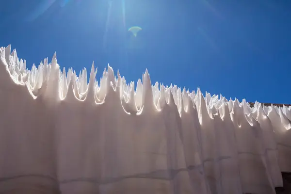Необычные Калгаспоры Формирования Снега Перевале Агуа Негра Аргентина — стоковое фото