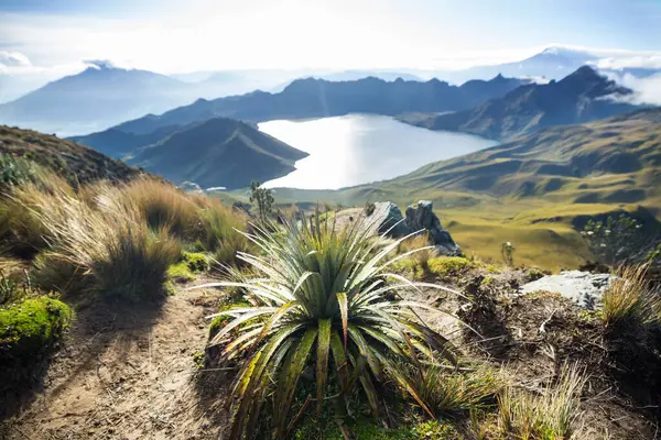 Beautiful Mountains Lake Ecuador South America — Stock Photo, Image