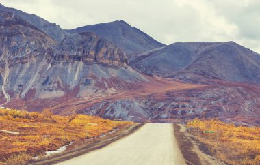 Dalton Highway in Alaska in the autumn season