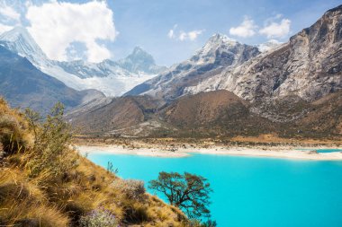 Cordillera Blanca, Peru, Güney Amerika 'daki Paron Gölü.
