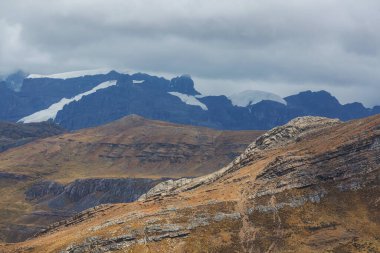 Cordillera Blanca, Peru, Güney Amerika 'daki güzel dağ manzaraları
