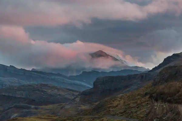 Paisagem Montanhas Bonitas Nos Andes Cordilheiras Sul Peru — Fotografia de Stock