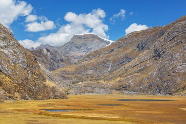 Cordillera Blanca, Peru, Güney Amerika 'daki güzel dağ manzaraları