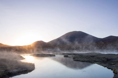 Atacama Çölü, Şili, Güney Amerika 'da Doğal Sıcak Bahar.