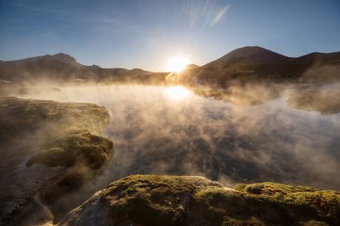 Atacama Çölü, Şili, Güney Amerika 'da Doğal Sıcak Bahar.