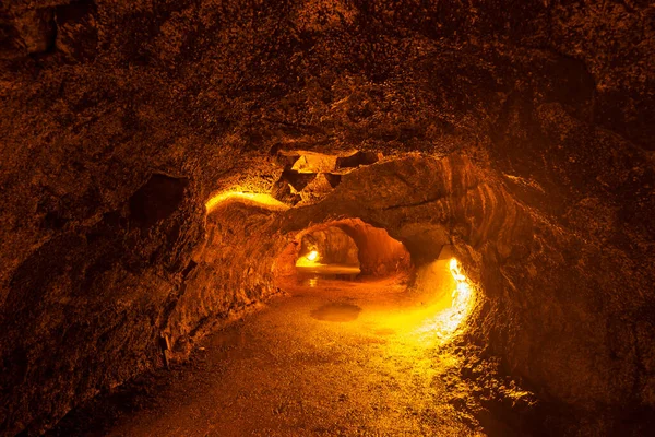 Hawaii, ABD 'deki Büyük Ada' da lav tüpü.