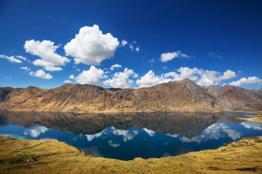 Cordillera Blanca 'da güzel dağlar, Peru, Güney Amerika