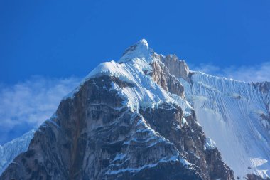 Cordillera Blanca, Peru, Güney Amerika 'daki güzel dağ manzaraları
